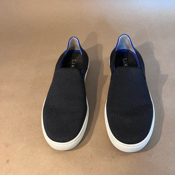 Rothy’s The Original Slip On Sneaker Black Solid Women’s Size US 7.5 - Picture 2 of 13